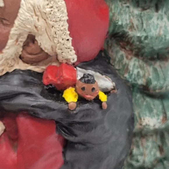 RARE John Solomon Sandridge Papa Cause Sculpture Signed By Artist 1992 Christmas - Picture 13 of 14